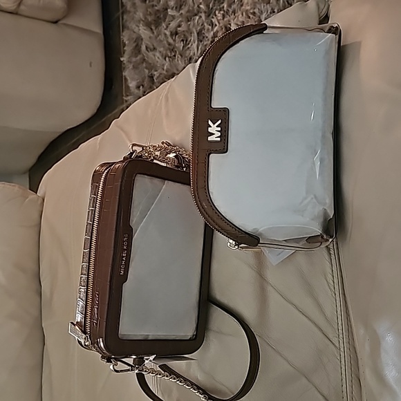 Clear MK crossbody with tassel (NEW w tag) and clear MK cosmetic bag (NEW w tag) - Picture 1 of 3